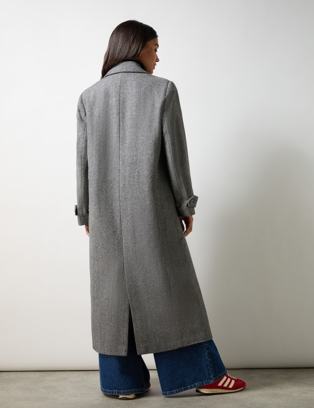 Wool Blend Herringbone Coat RO ZO M S