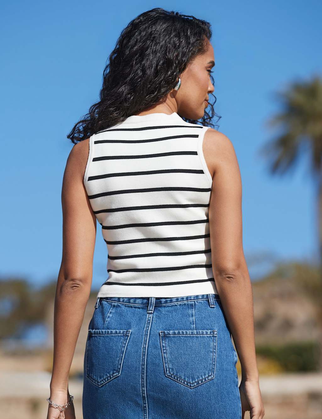 Striped Knitted Waistcoat 3 of 4