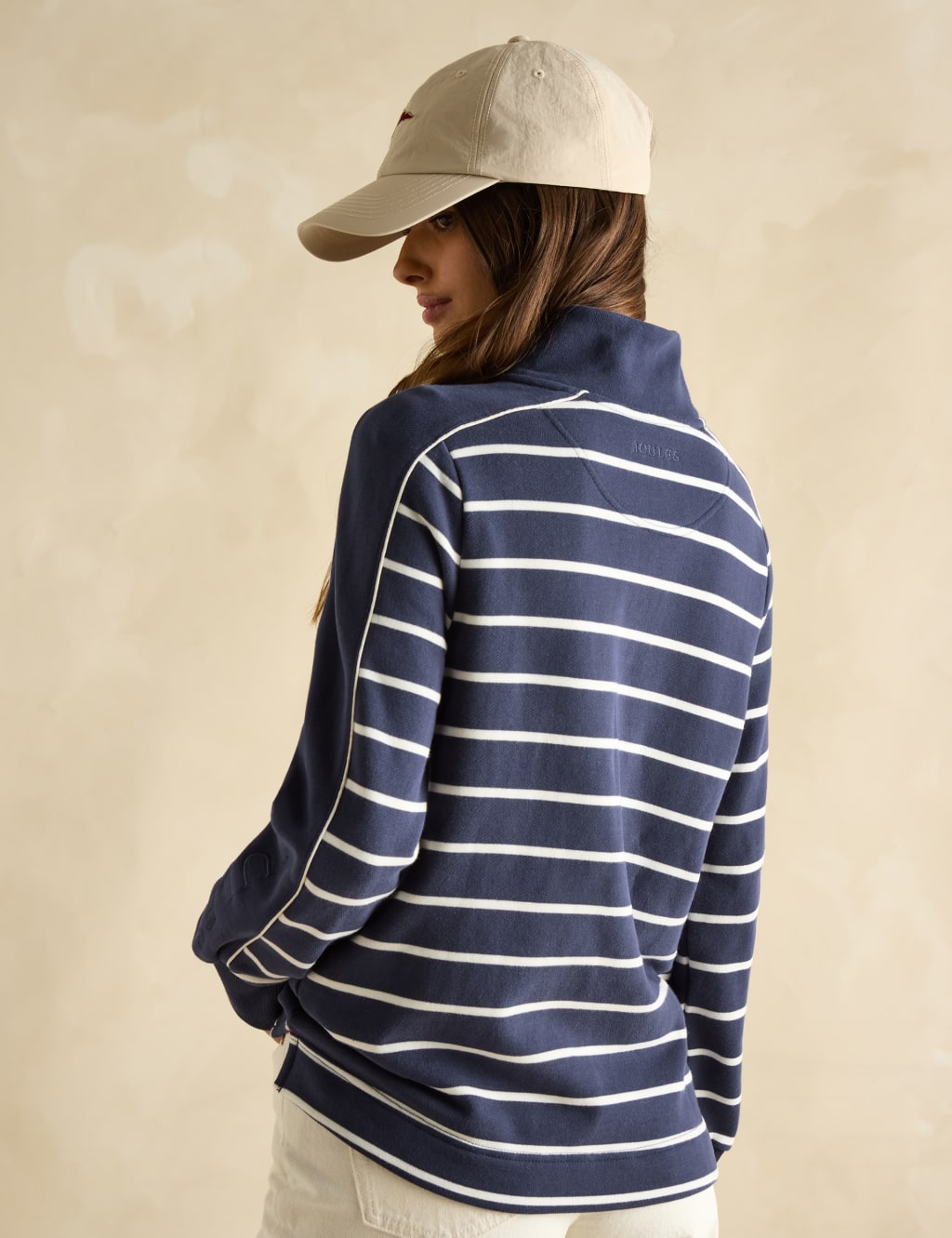 Pure Cotton Striped Funnel Neck Sweatshirt 4 of 7