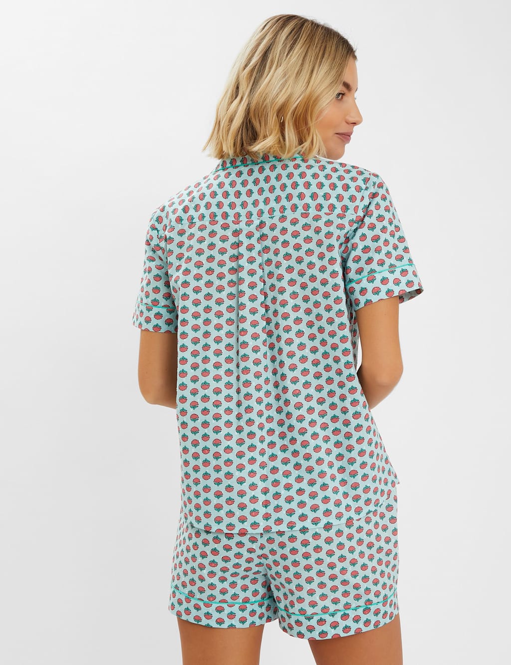 Pure Cotton Fan Print Shortie Set 3 of 4