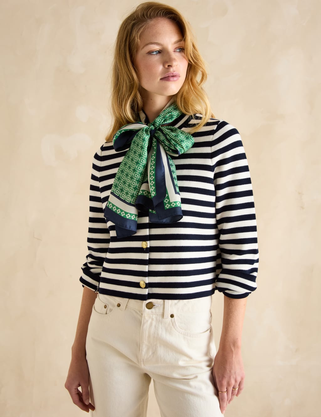 Pure Silk Geometric Scarf 3 of 3