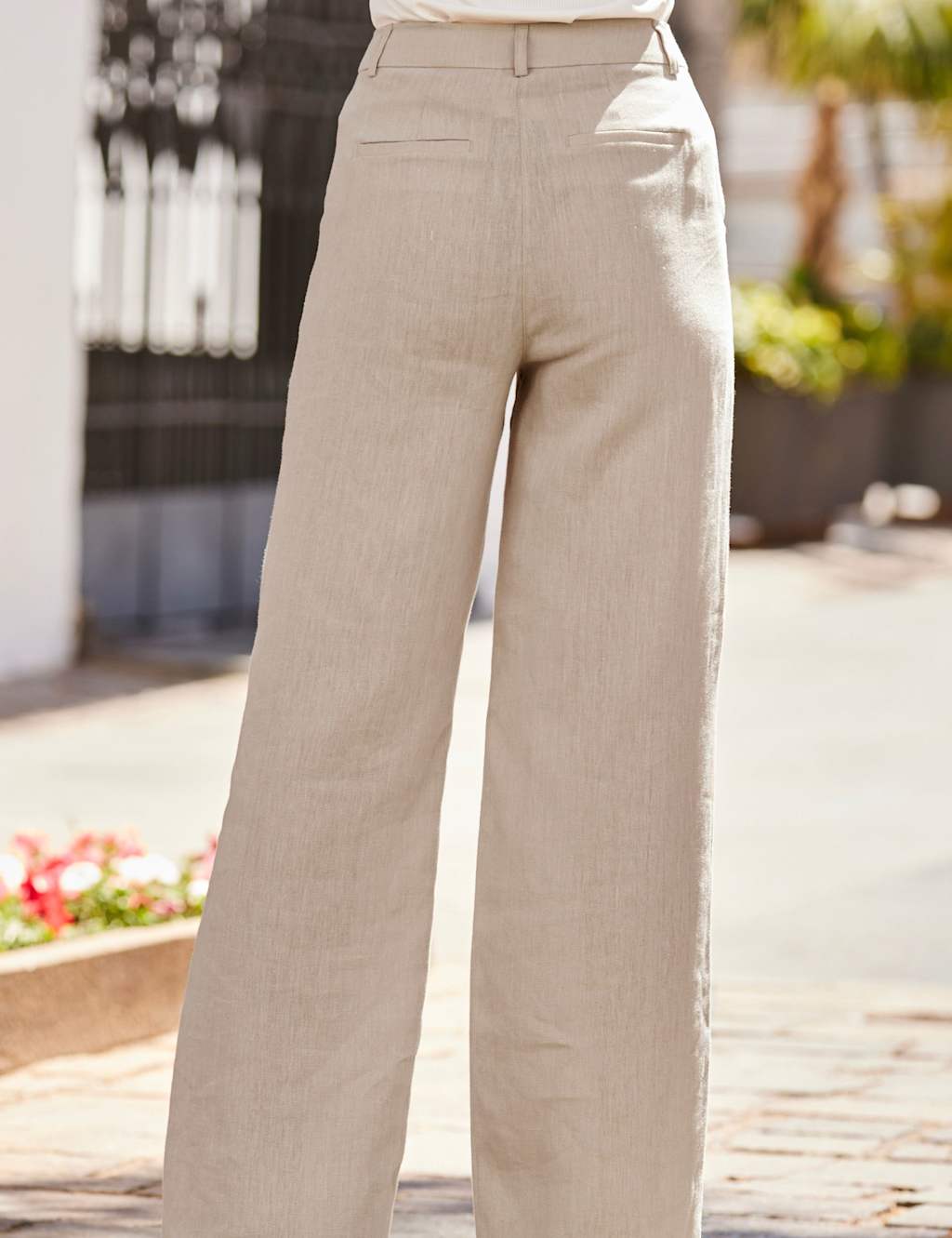 Pure Linen Wide Leg Trousers 3 of 6