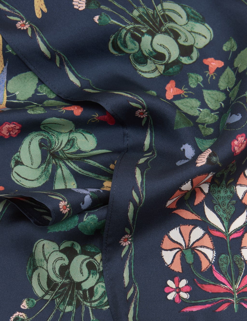 Pure Silk Floral Skinny Scarf 5 of 6