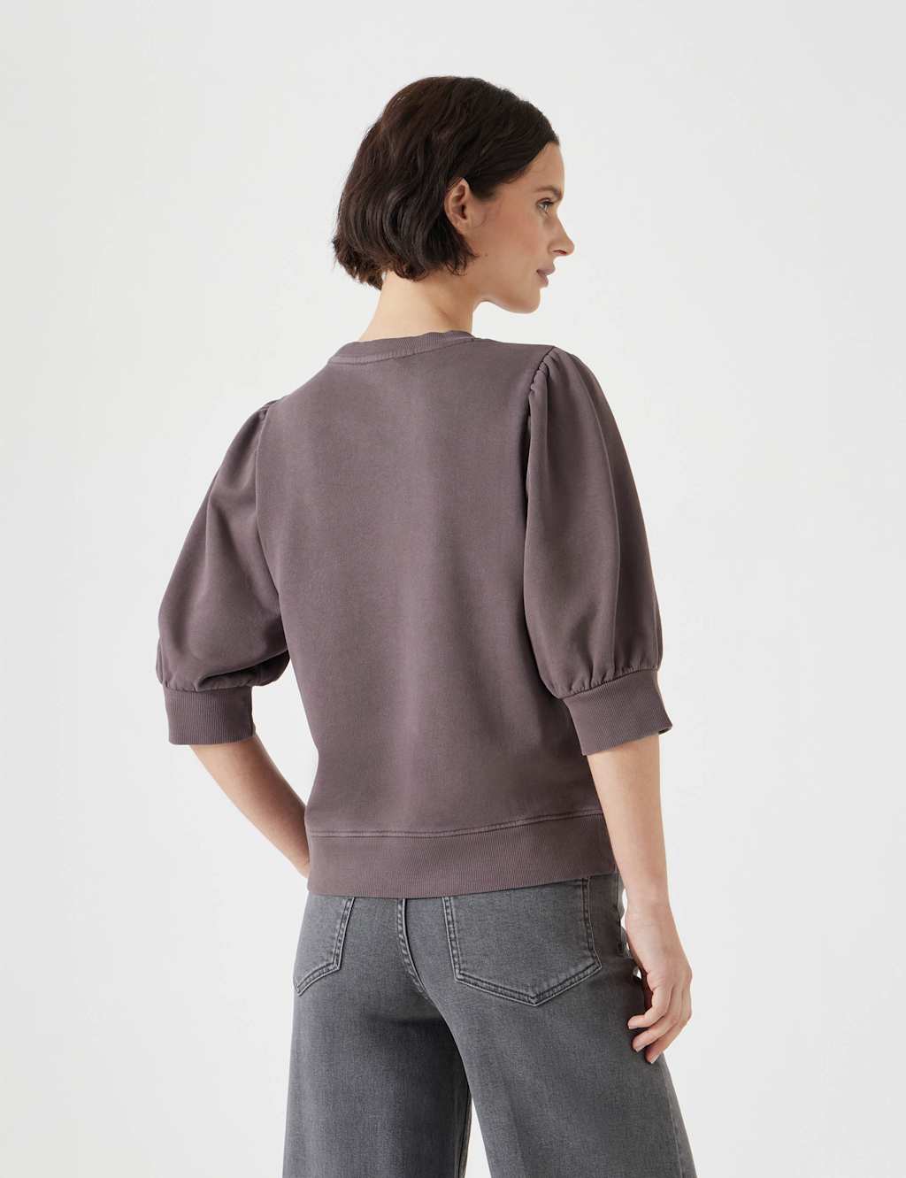 Pure Cotton Puff Sleeve Sweatshirt 4 of 4