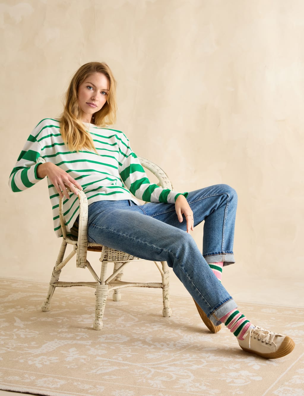 Pure Cotton Striped Crew Neck Top 4 of 8