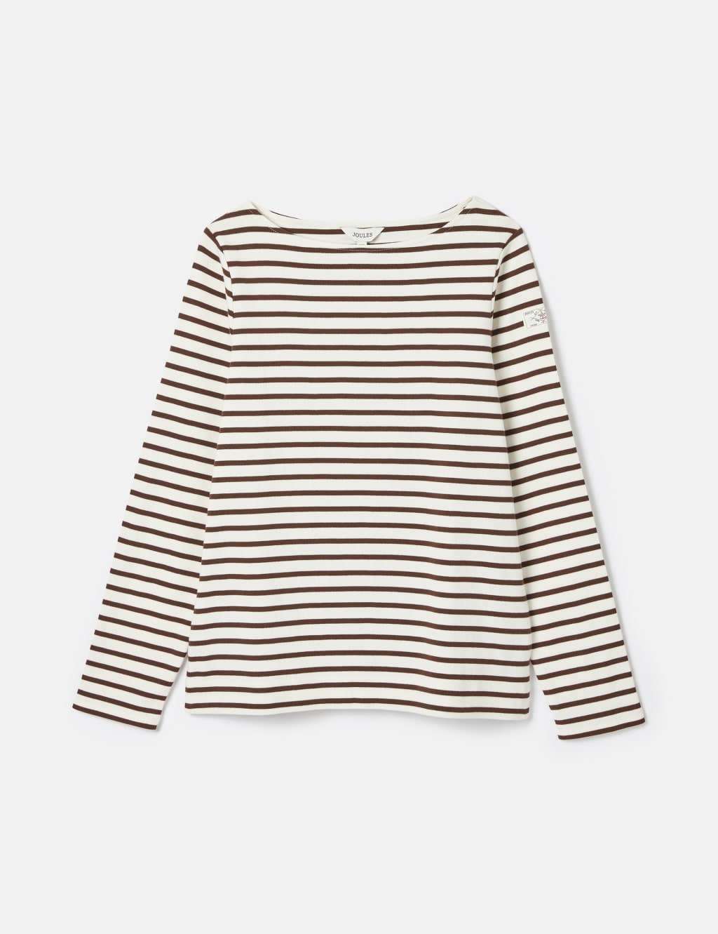 Pure Cotton Striped Slash Neck Top 2 of 6