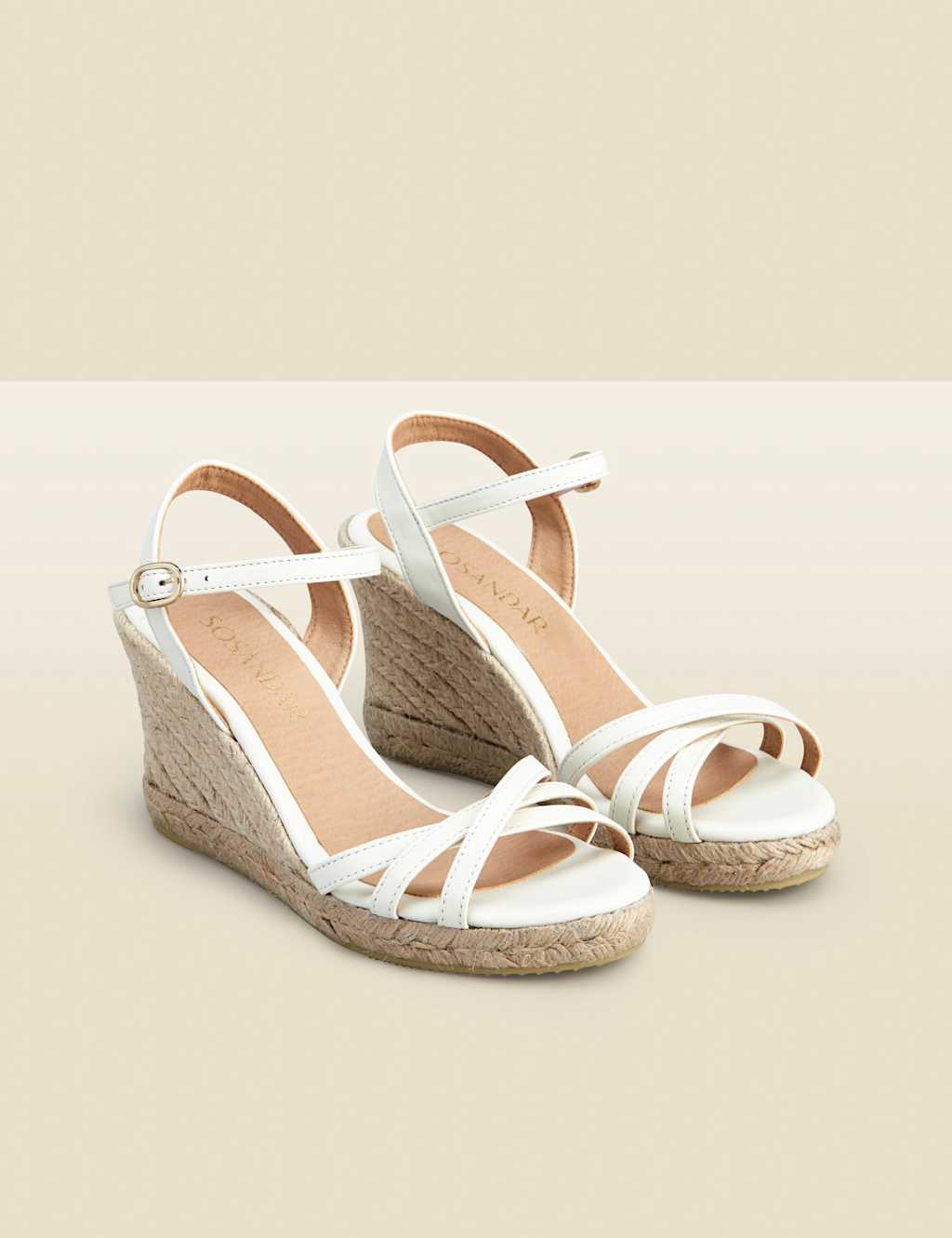Leather Strappy Wedge Espadrilles 4 of 5