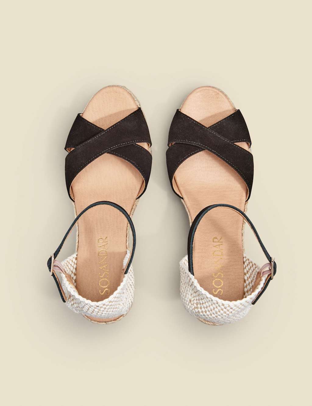 Suede Ankle Strap Wedge Espadrilles 3 of 6
