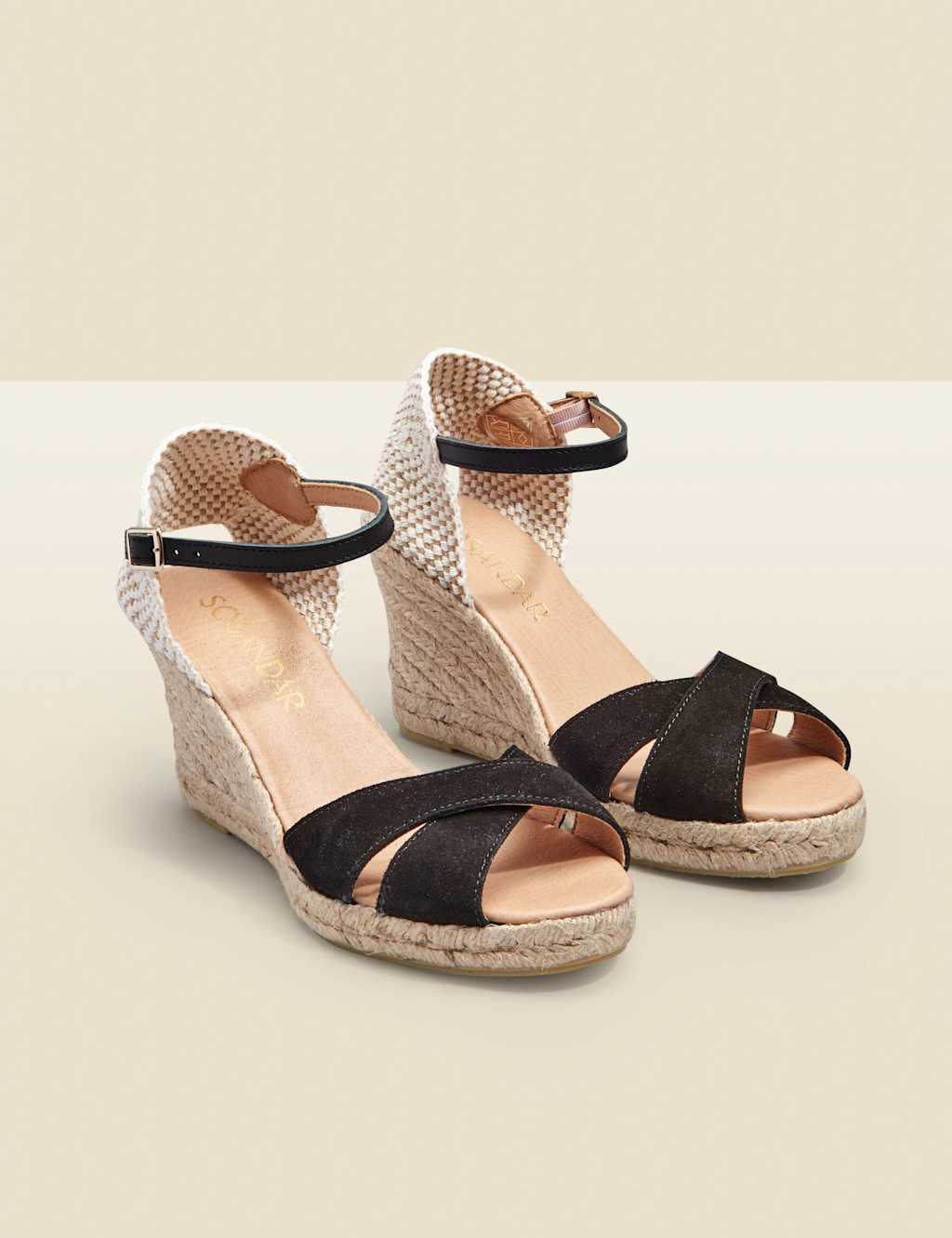 Suede Ankle Strap Wedge Espadrilles 4 of 6