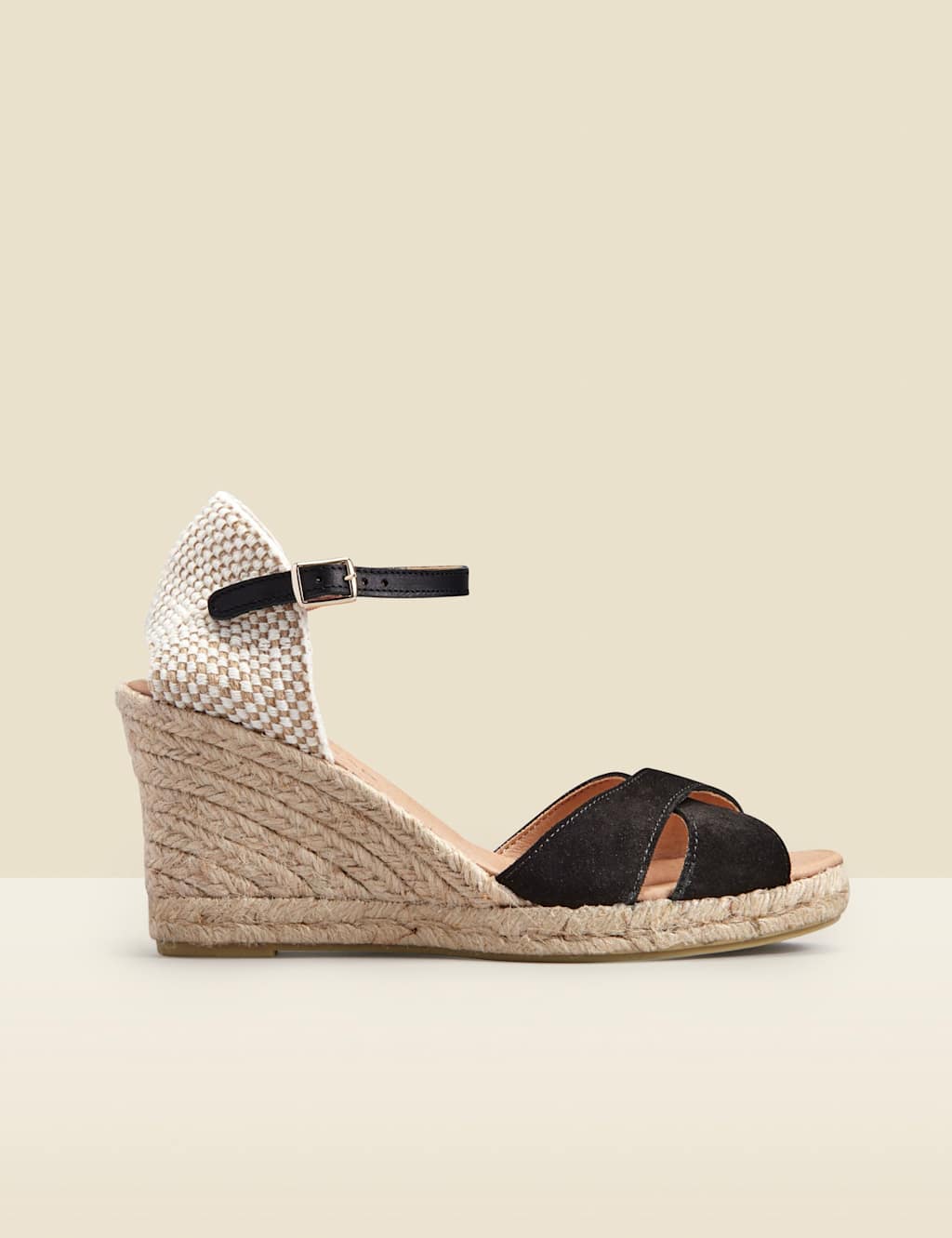 Suede Ankle Strap Wedge Espadrilles 2 of 6