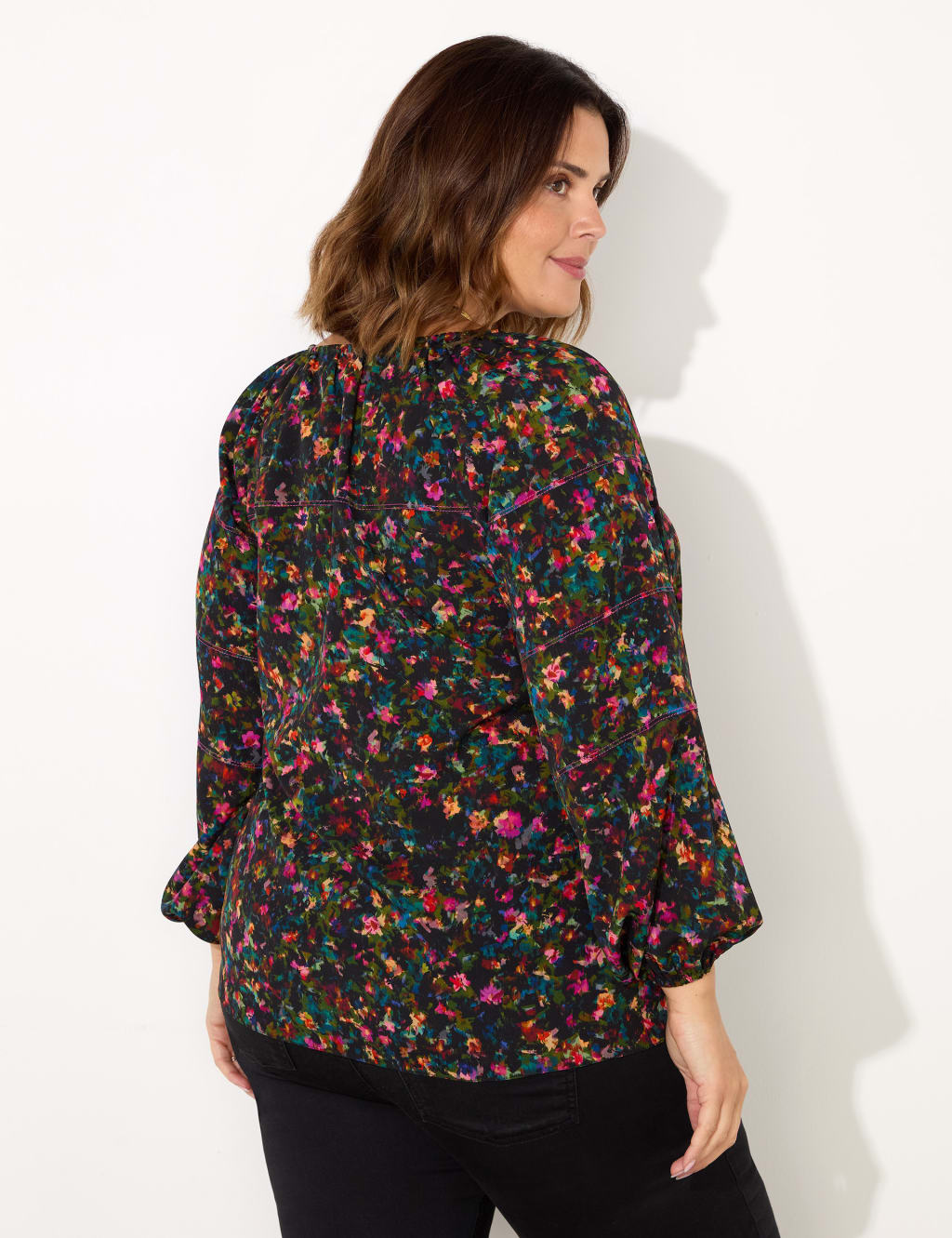 Floral V-Neck Blouse 4 of 4