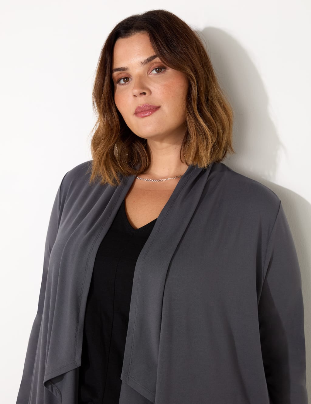 Jersey Waterfall Longline Cardigan 3 of 4