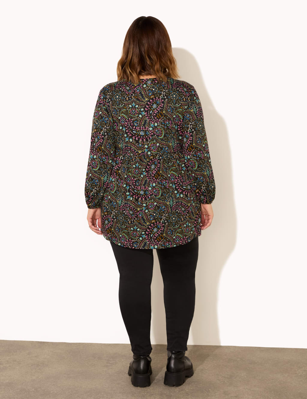 Jersey Paisley V-Neck Tunic 4 of 4