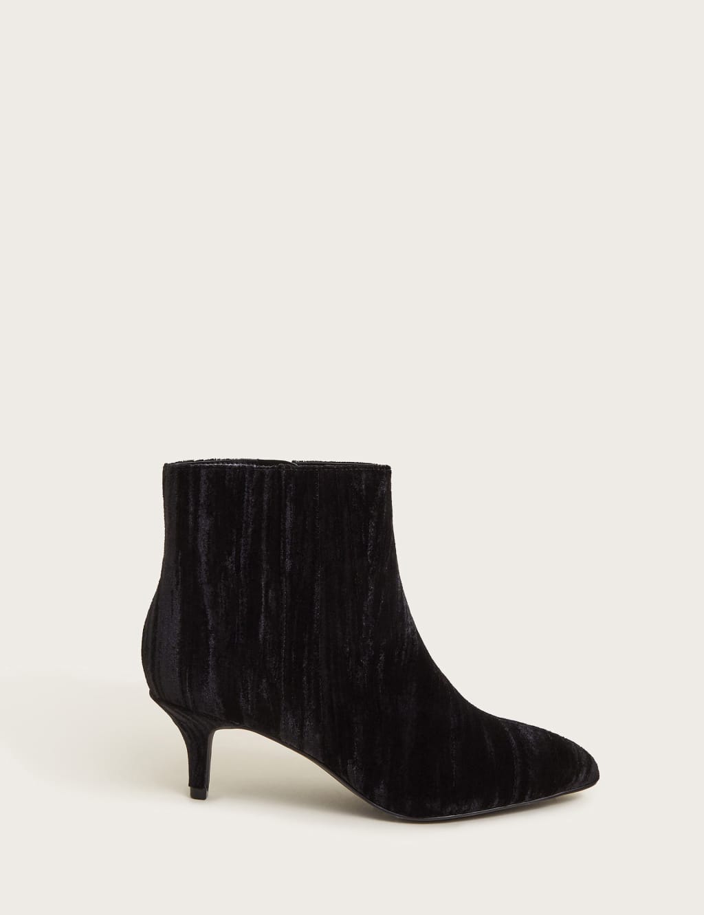 Ladies black kitten heel ankle boots deals