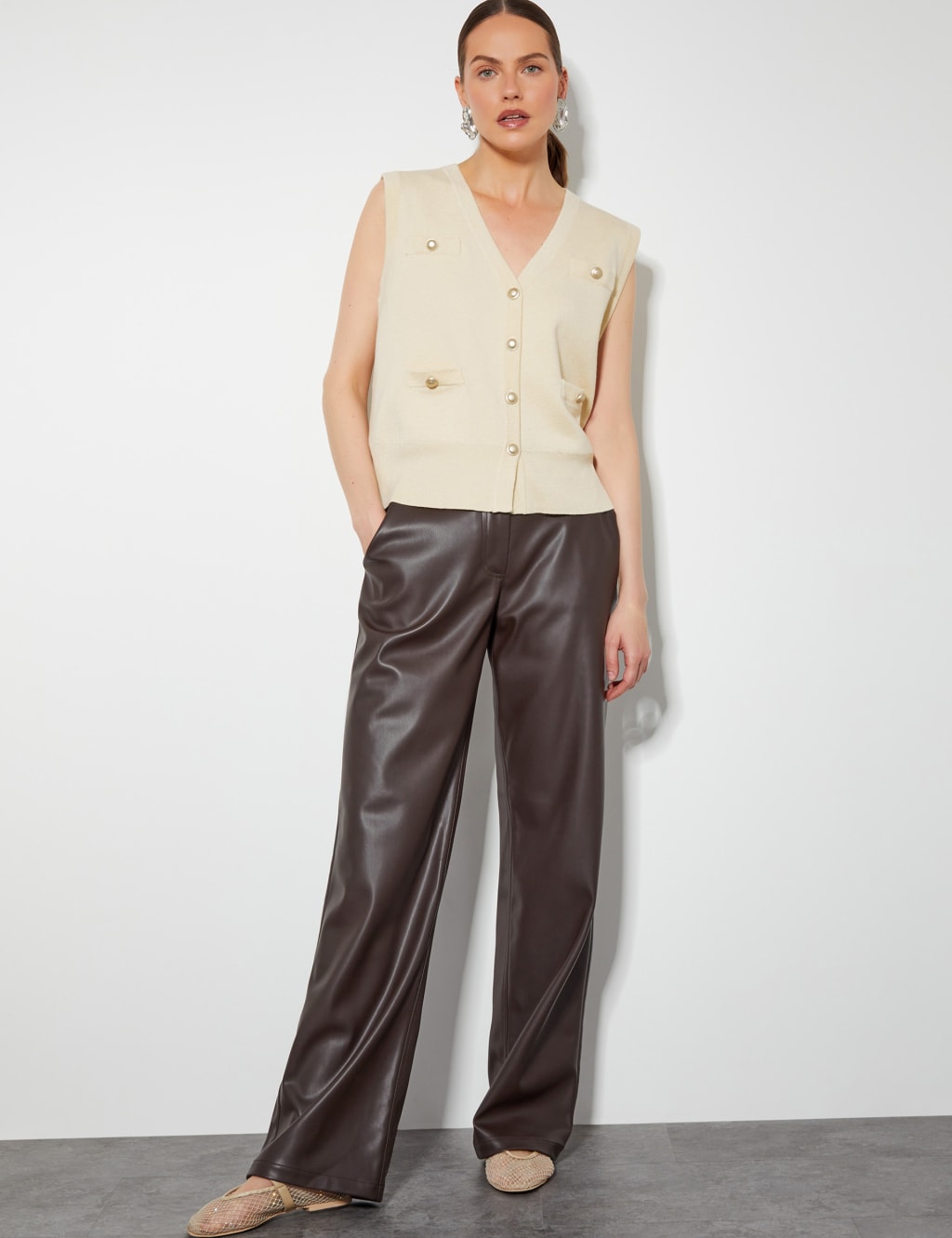 M&s sleeveless cardigan best sale