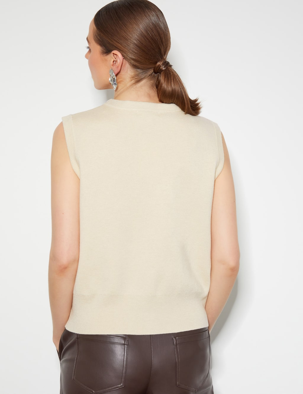 Sky V Neck Sleeveless Cardigan