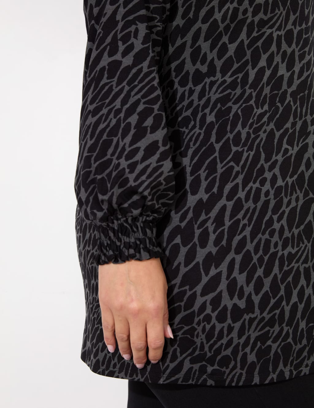 Jersey Snake Print V-Neck Tunic 3 of 4