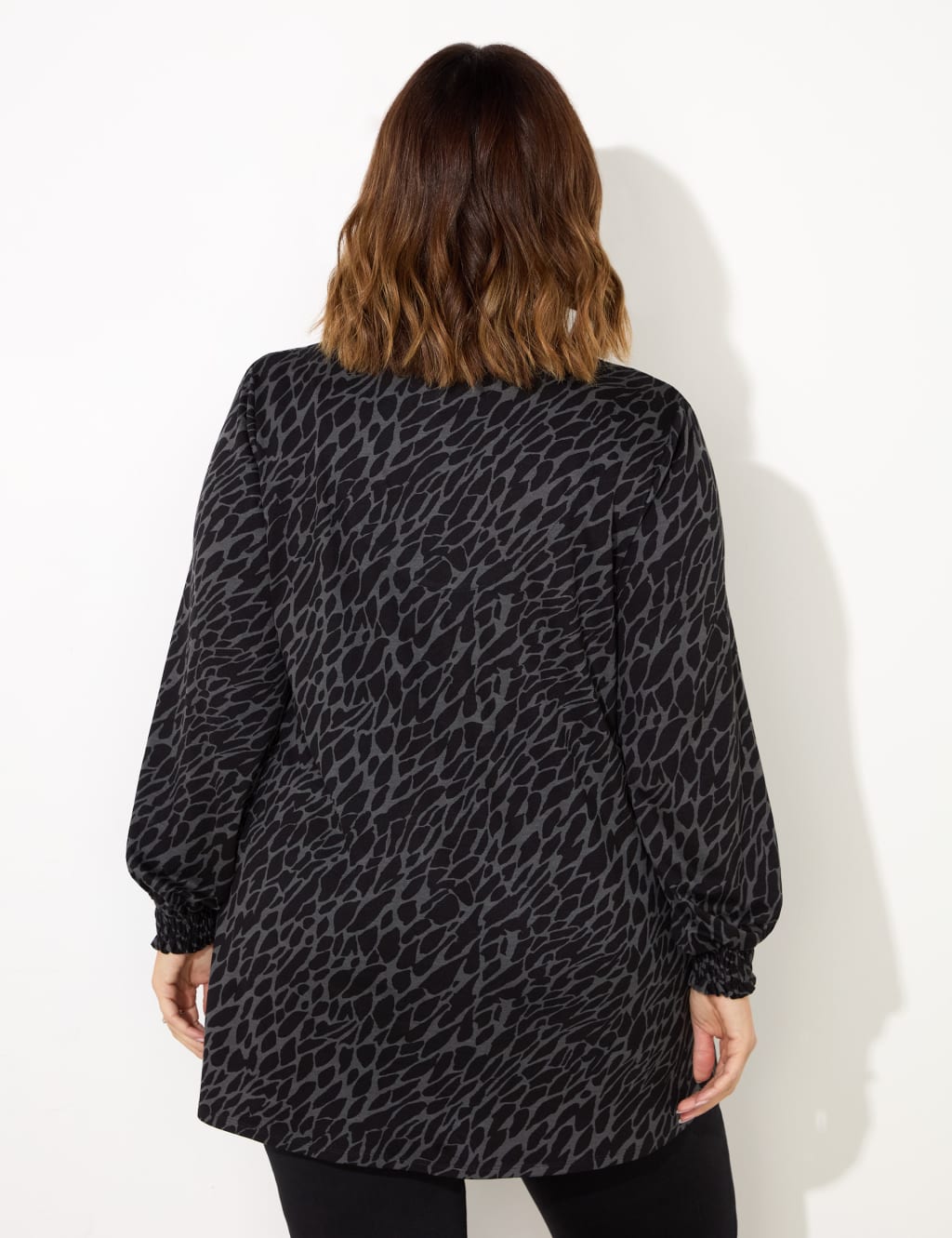 Jersey Snake Print V-Neck Tunic 4 of 4