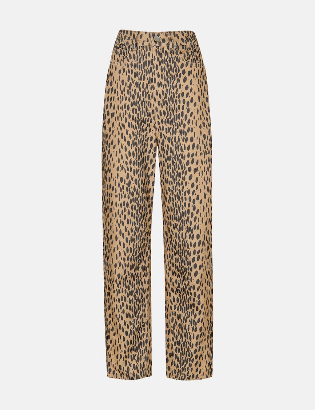 Animal Print High Waisted Barrel Jeans 2 of 4