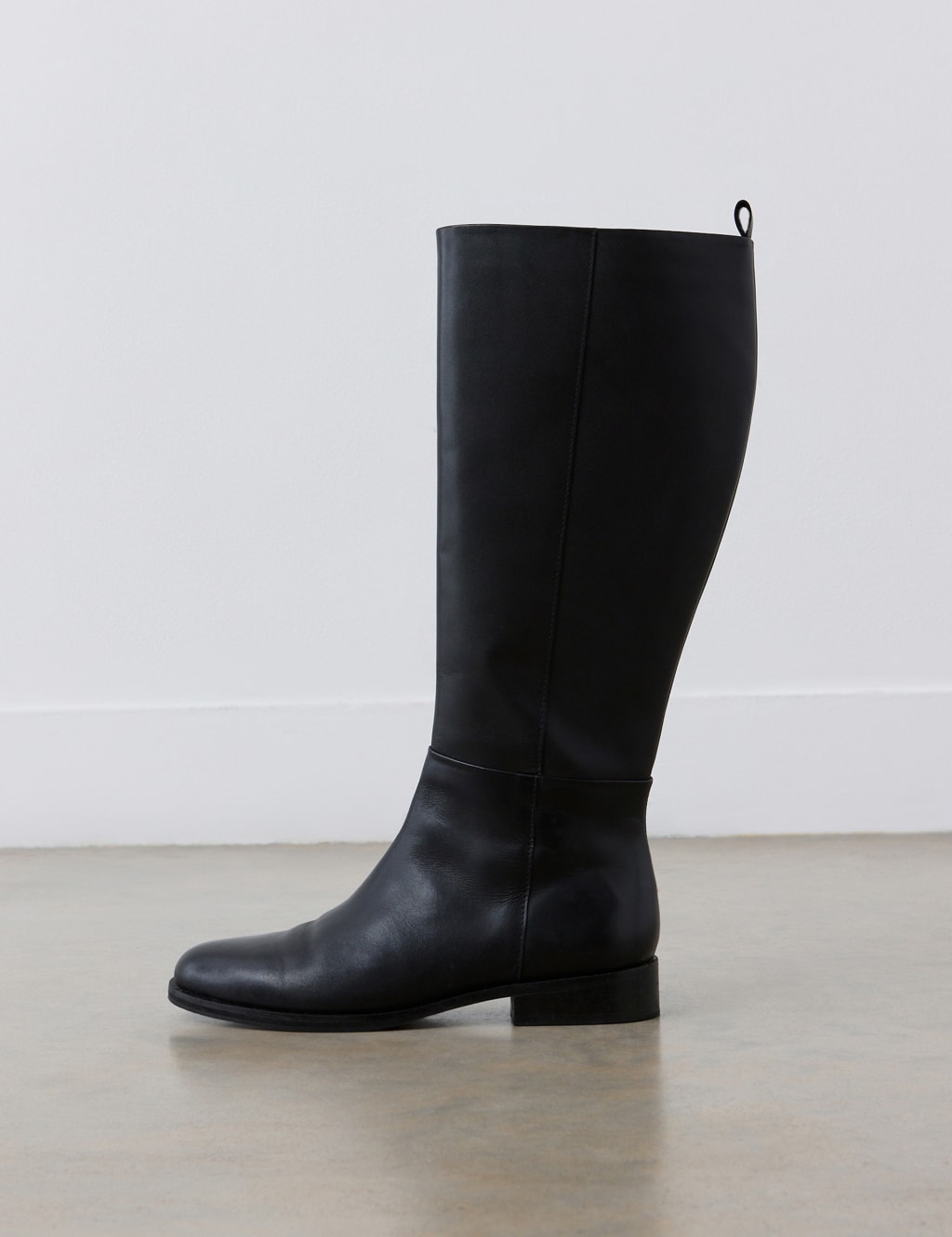 Leather Flat Knee High Boots 2 of 5