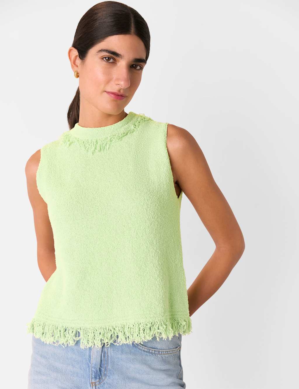 Cotton Rich Crew Neck Knitted Vest 3 of 4