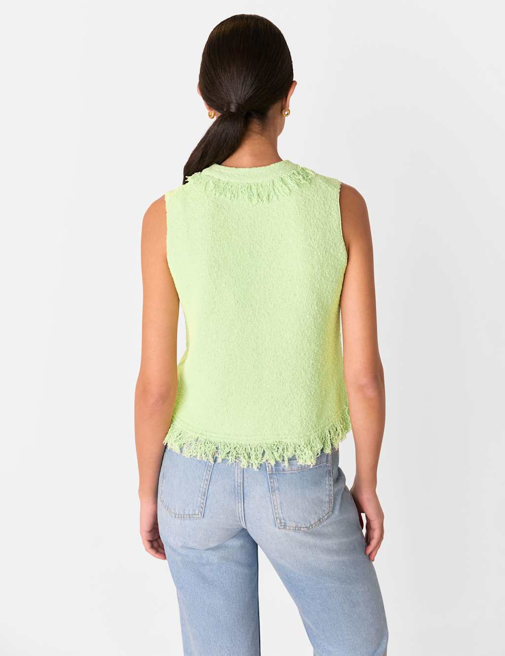 Cotton Rich Crew Neck Knitted Vest 4 of 4