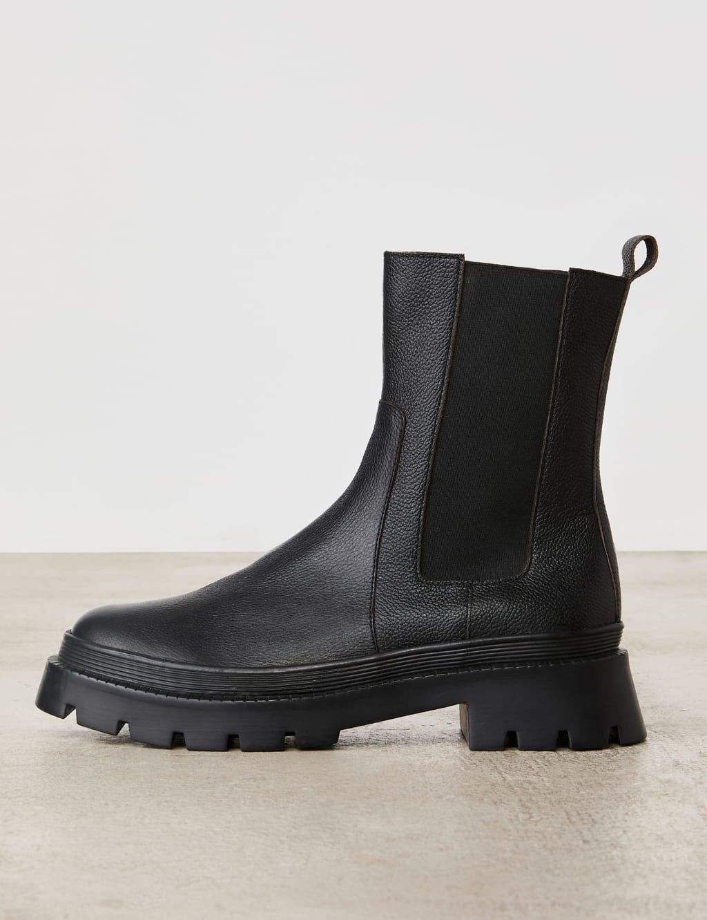 Leather Chelsea Flat Ankle Boots 2 of 3