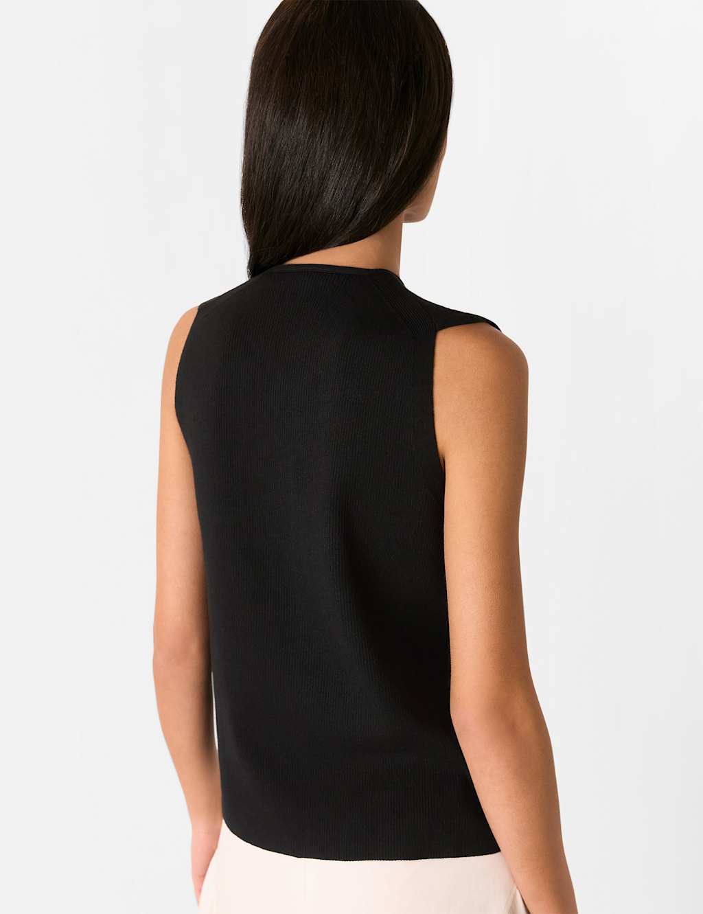 Cotton Rich Tie Front Knitted Vest 4 of 4