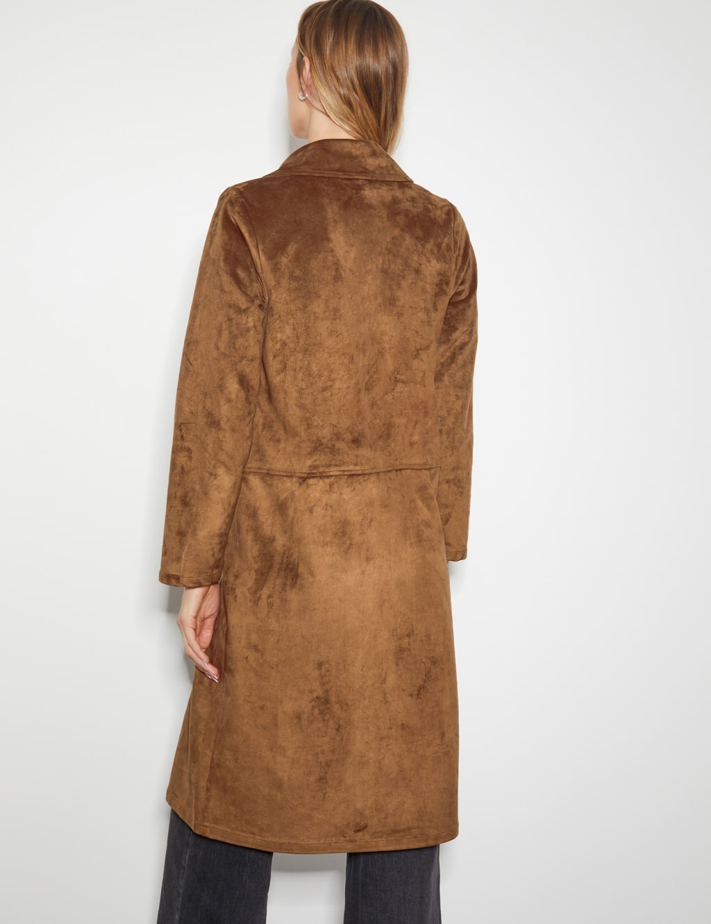 Suedette Trench Coat 3 of 4