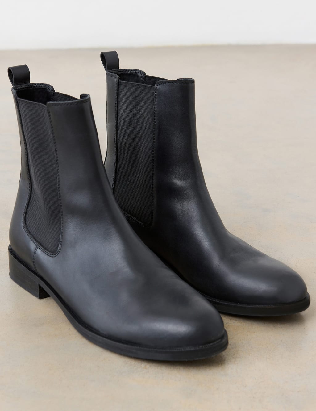 Leather Chelsea Flat Ankle Boots 3 of 6