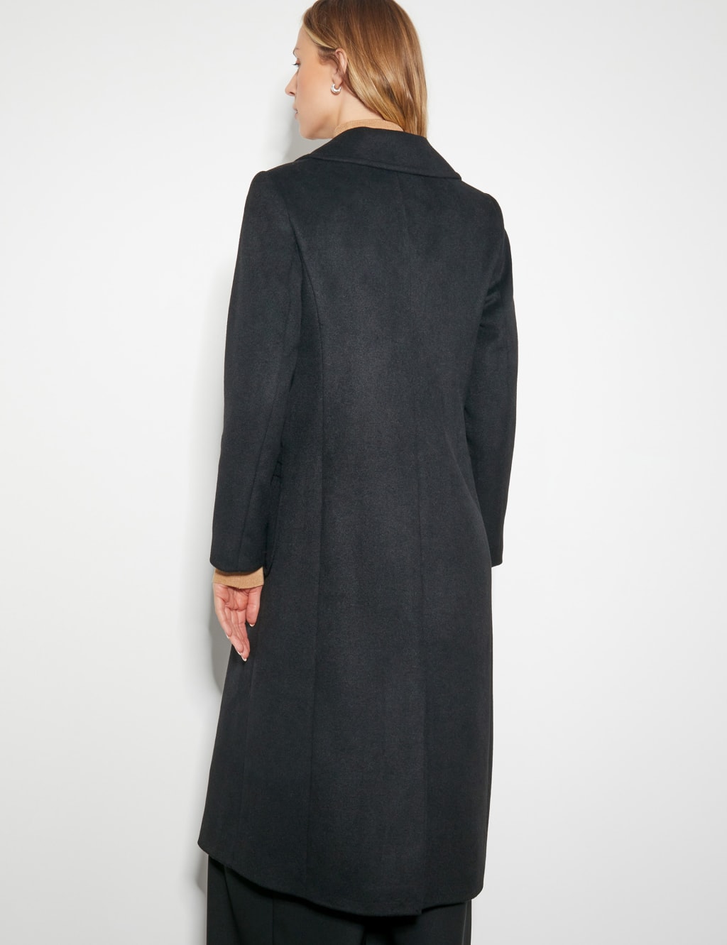 Single Breasted Longline Peacoat with Wool Monsoon M S
