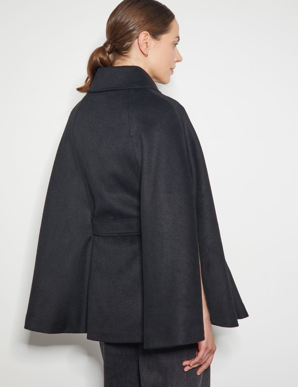Wool Blend Split Sleeve Peacoat 3 of 5
