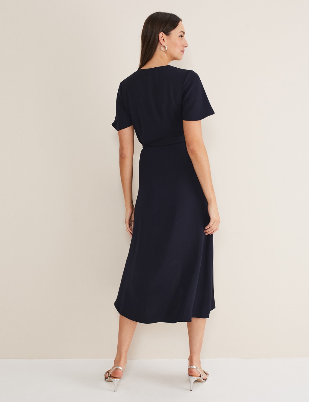 V-Neck Midi Wrap Dress 4 of 4