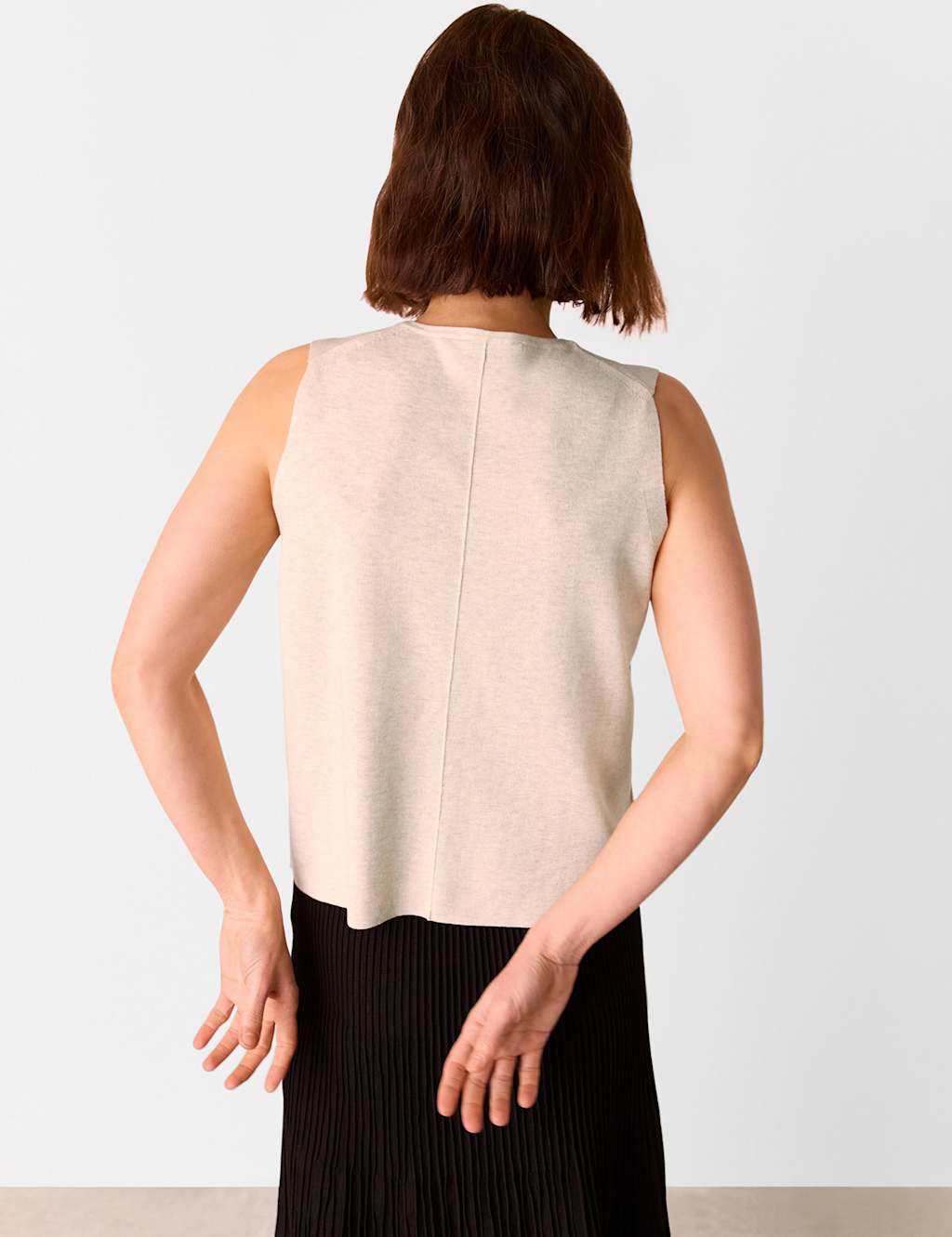 Cotton Rich Crew Neck Button Through Waistcoat 3 of 4