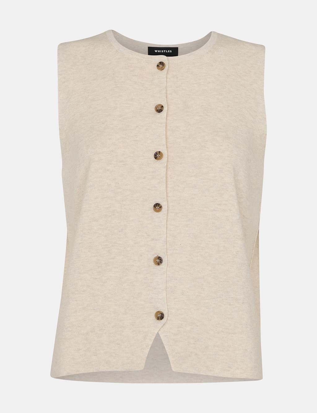 Cotton Rich Crew Neck Button Through Waistcoat 2 of 4