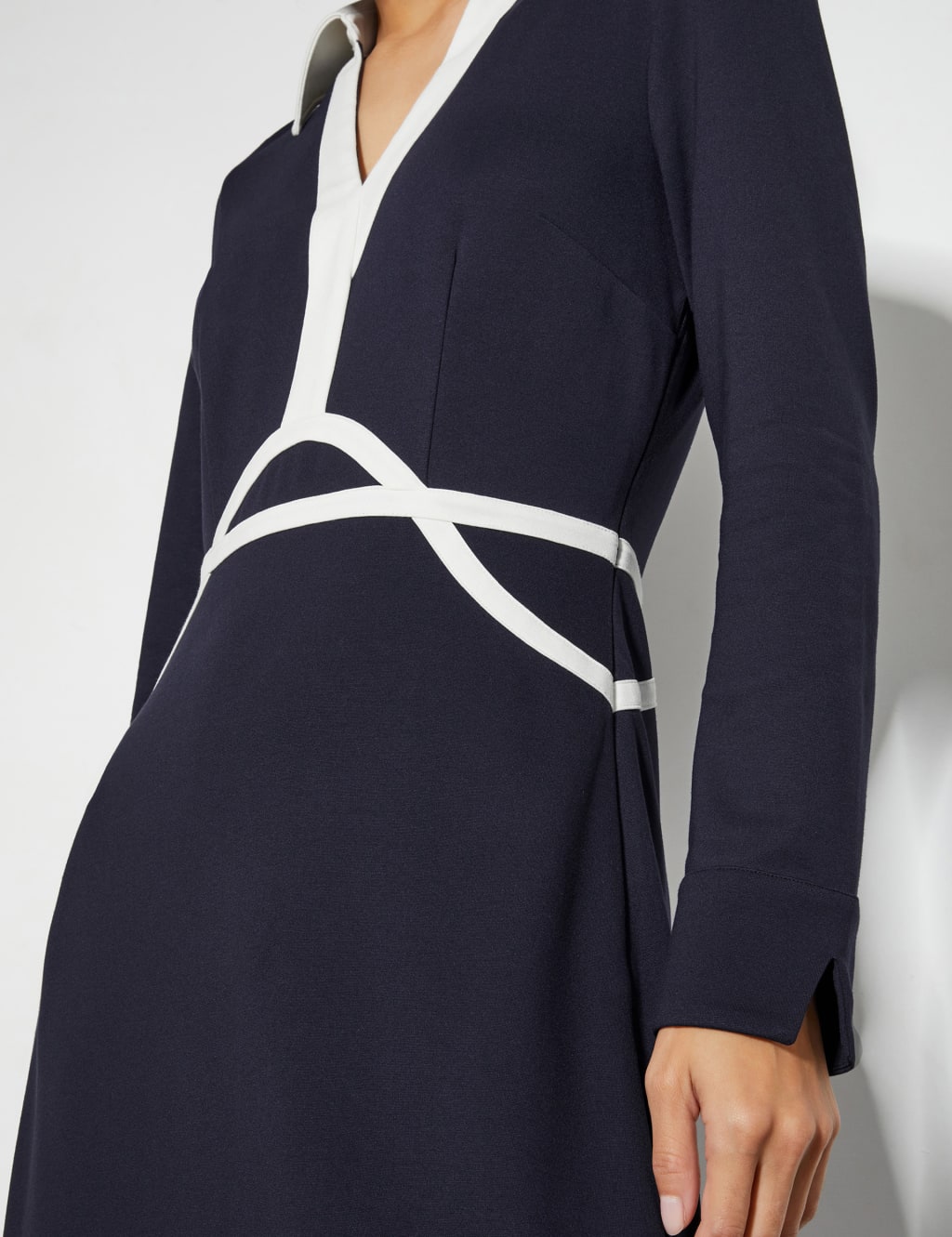 Jersey Collared Midi Shirt Dress 3 of 5