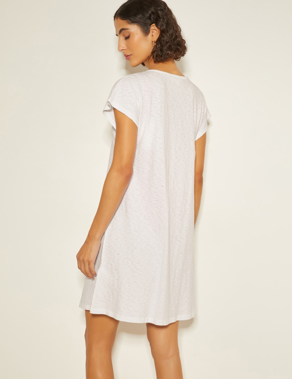Pure Cotton V-Neck Knee Length Kaftan Dress 4 of 4