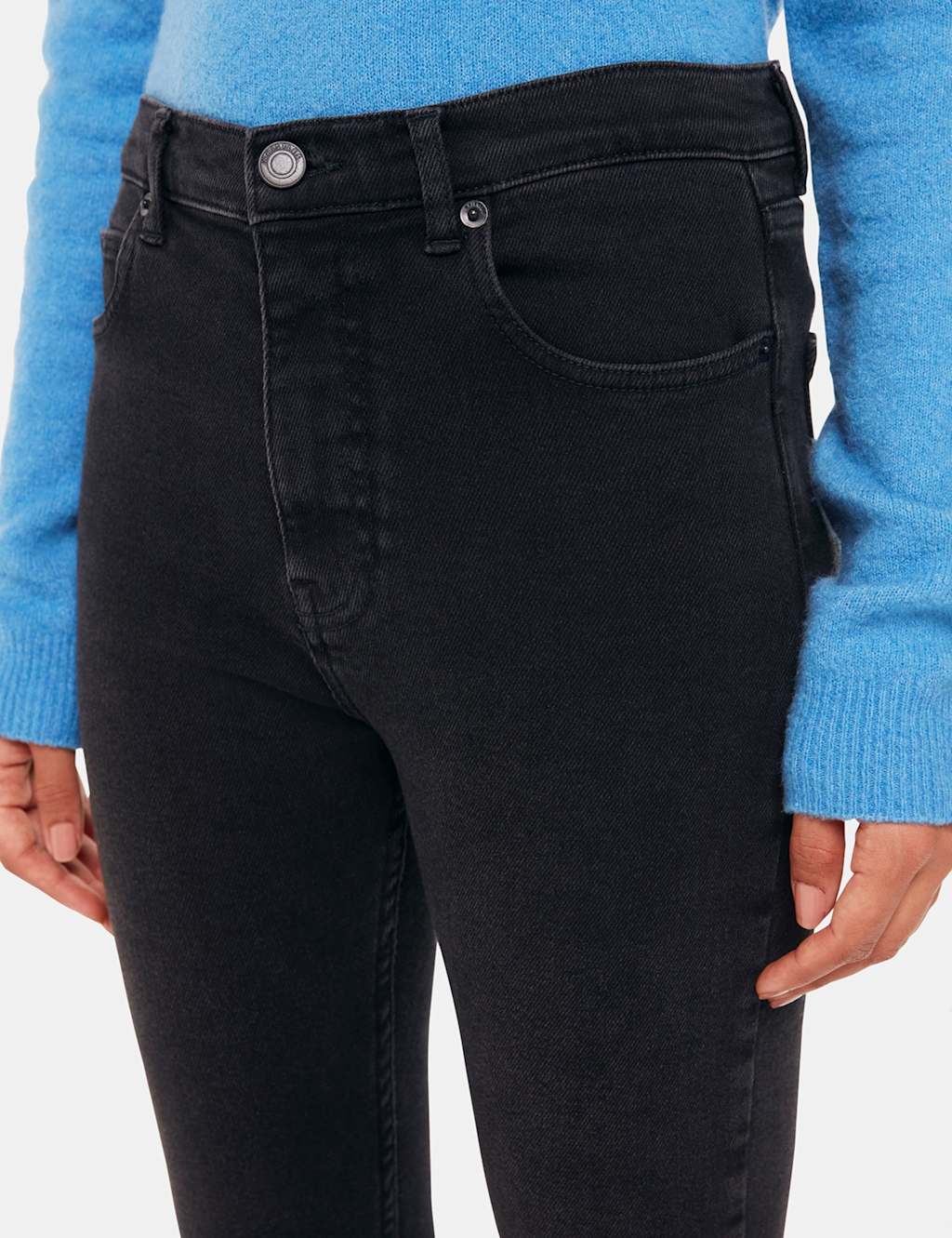 High Waisted Skinny Ankle Grazer Jeans 4 of 4