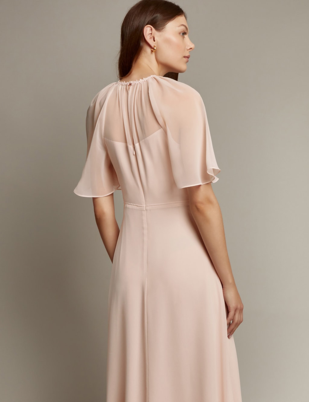 Round Neck Angel Sleeve Maxi Tea Dress 3 of 5