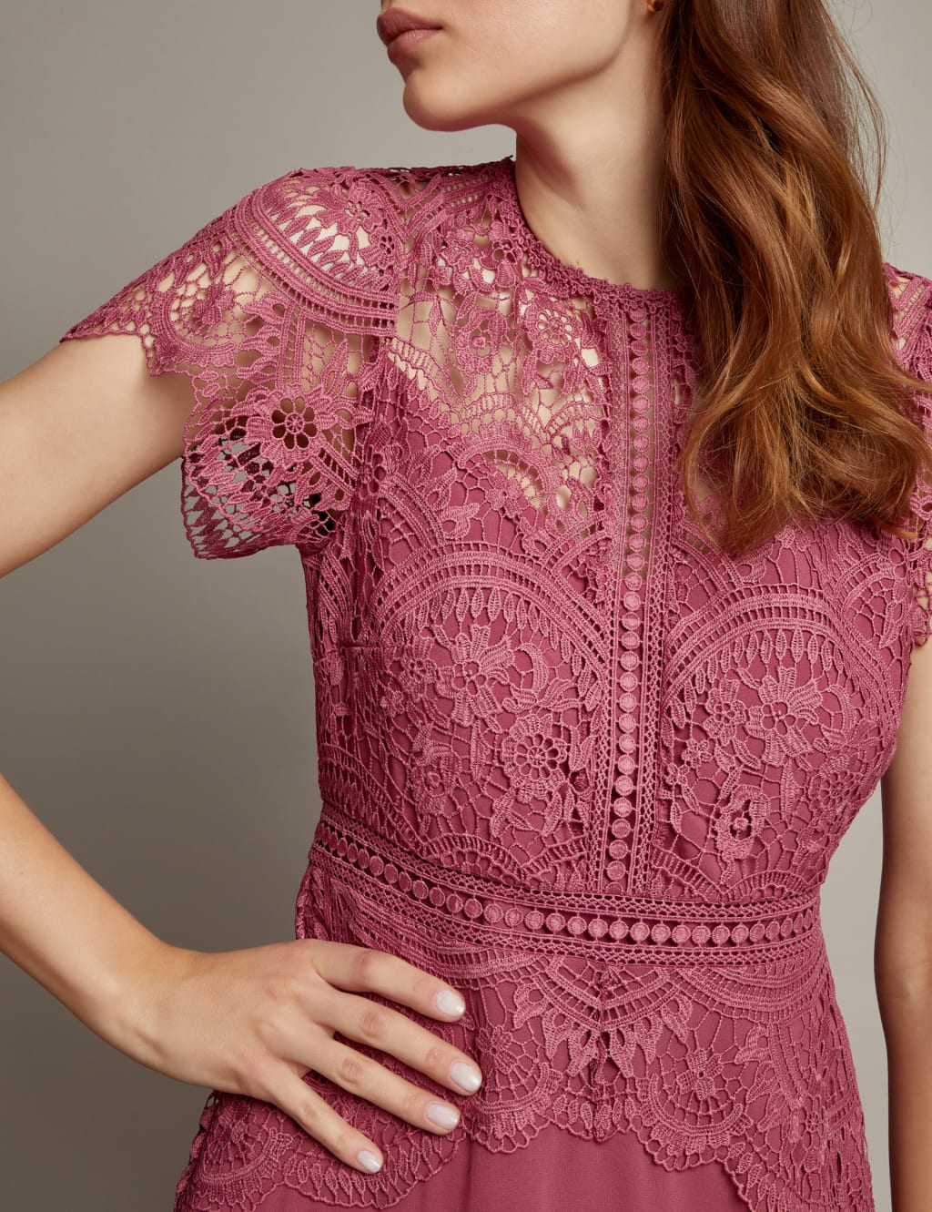 Lace Midi Skater Dress 3 of 4