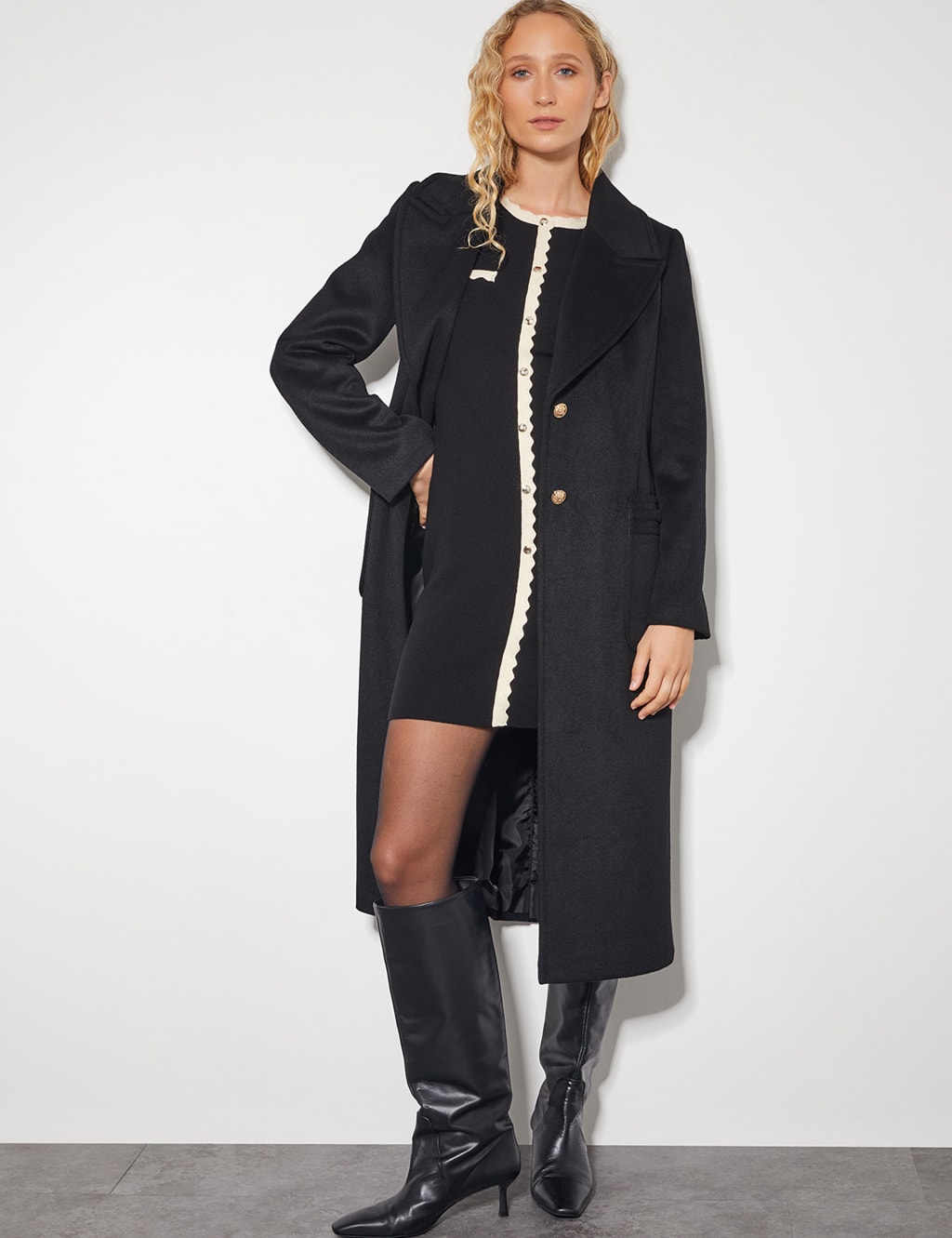 Knitted Knee Length Jumper Dress 3 of 6