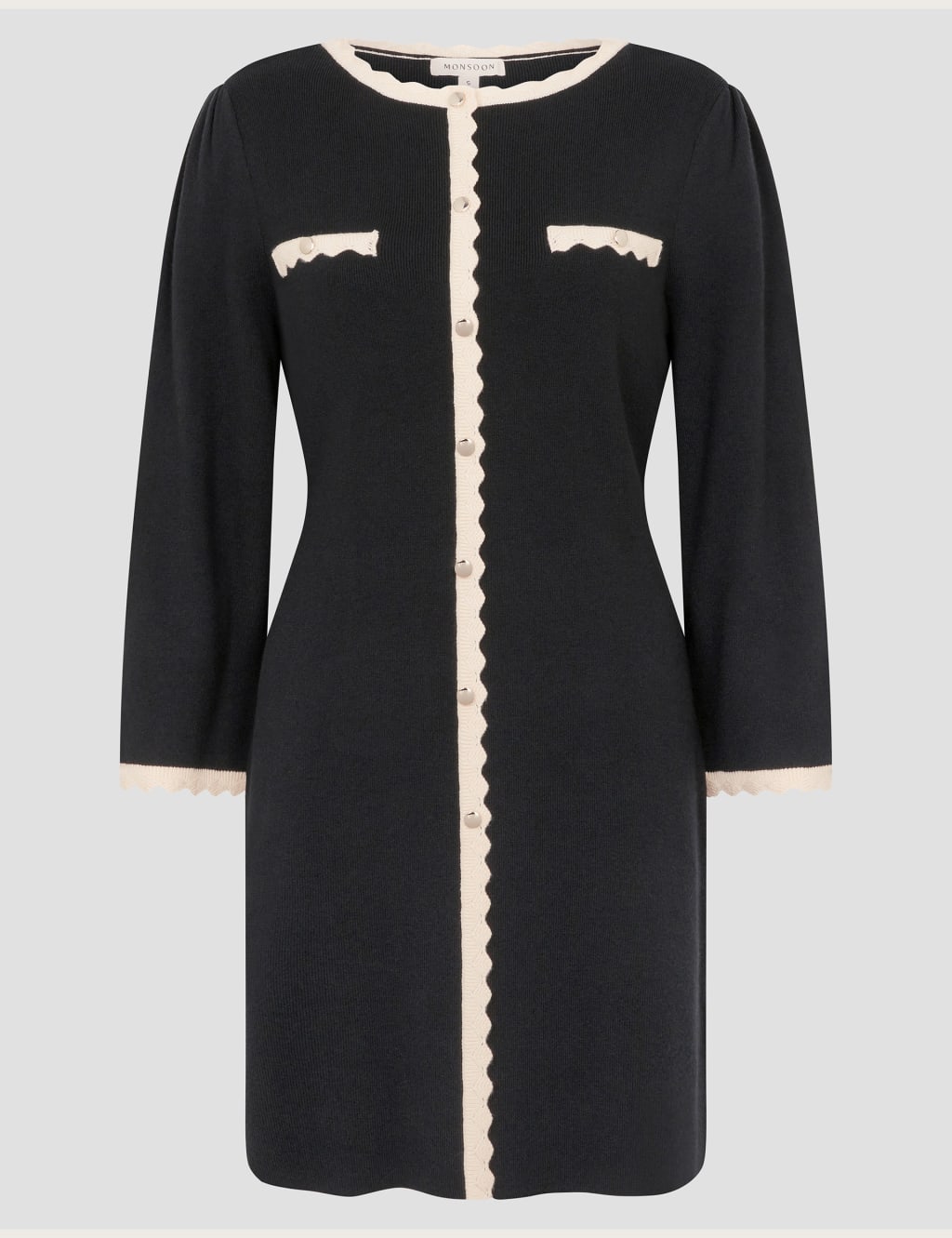 Knitted Knee Length Jumper Dress 2 of 6