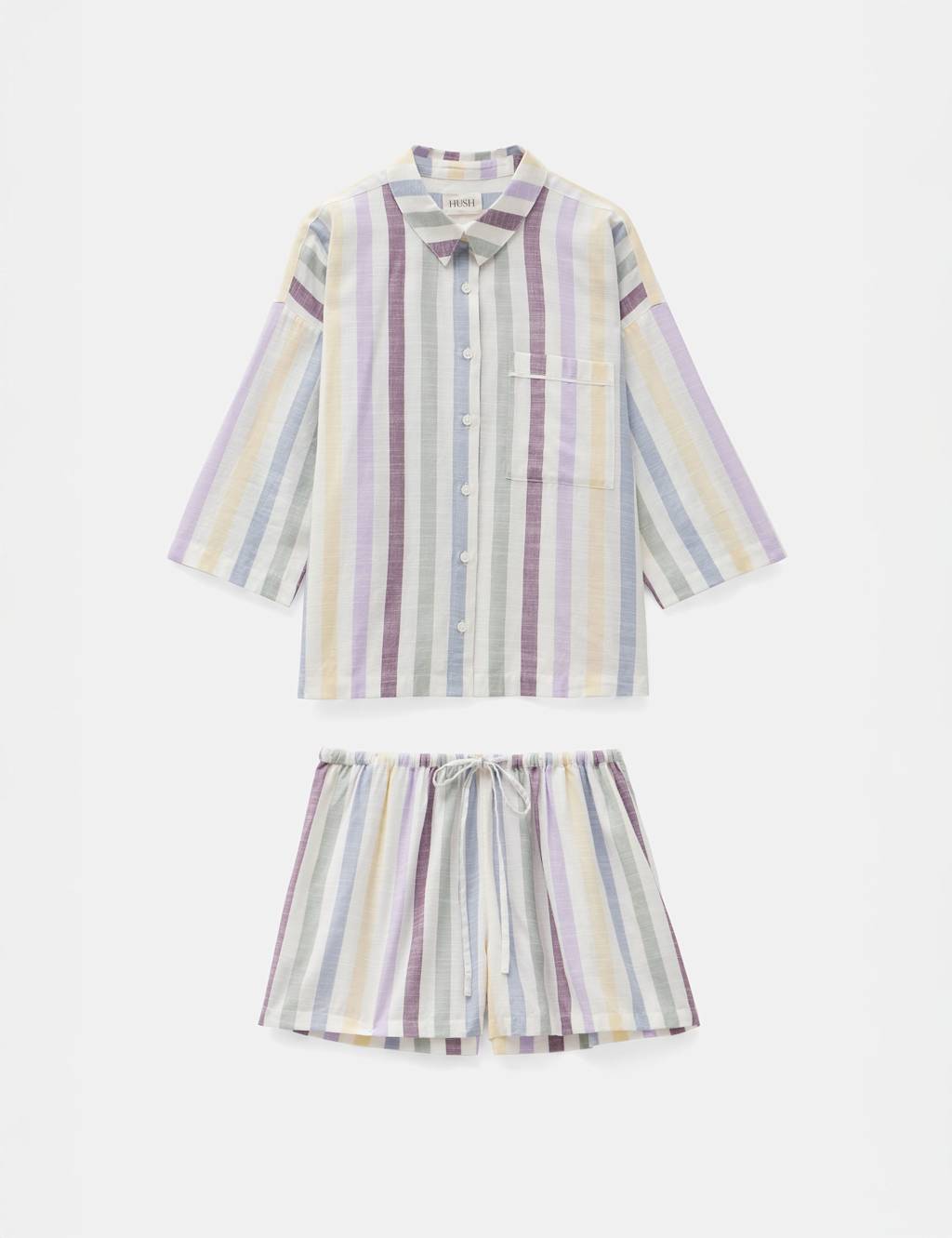 Cotton Blend Striped Shortie Set 2 of 5