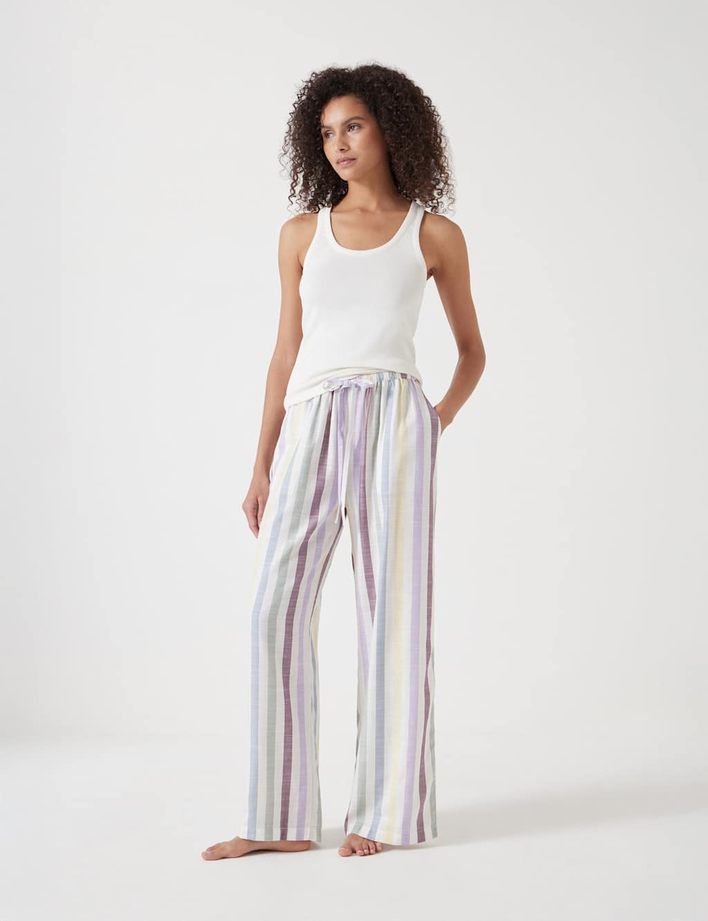 Cotton Rich Striped Pyjama Set 4 of 5