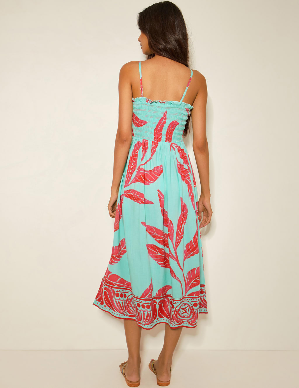 Floral Bandeau Strappy Midi Tailored Dress | Monsoon | M&S