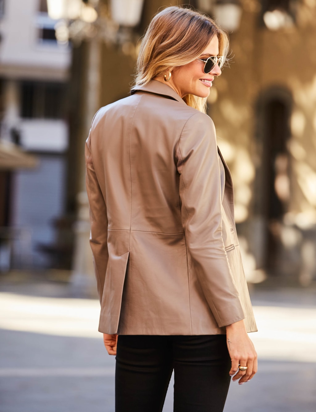 Leather Single Breasted Blazer 6 of 6