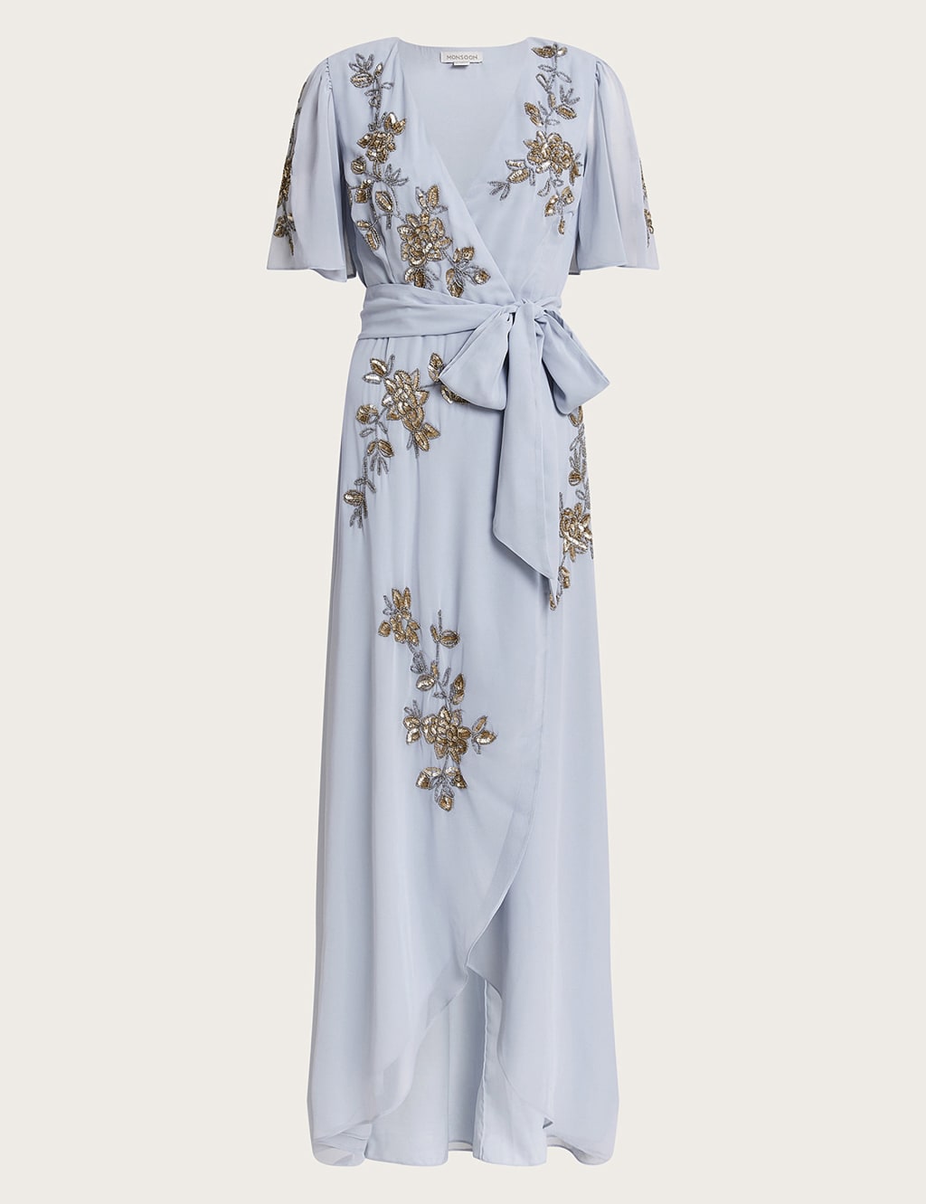 Embellished V-Neck Maxi Wrap Dress 2 of 5