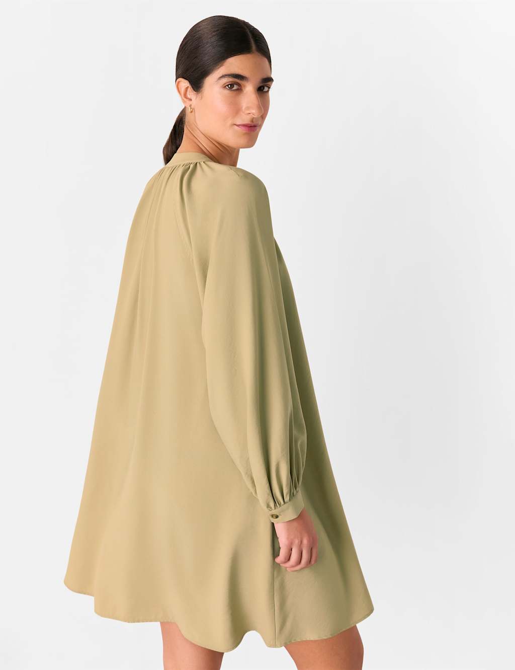Gathered Draped Mini Relaxed Dress 3 of 4