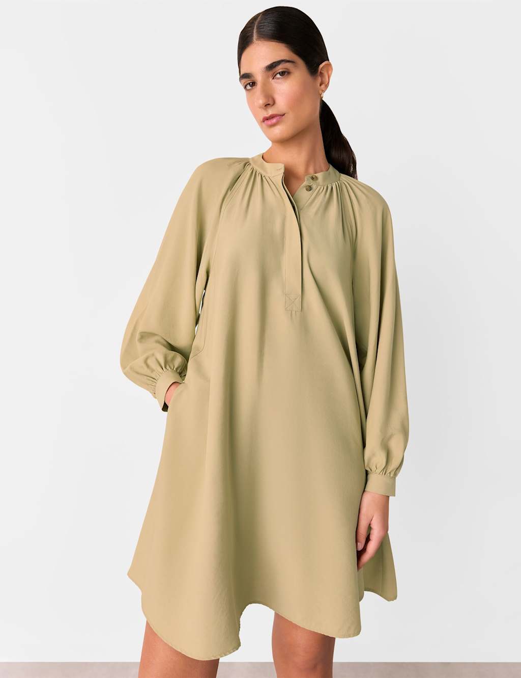 Gathered Draped Mini Relaxed Dress 4 of 4