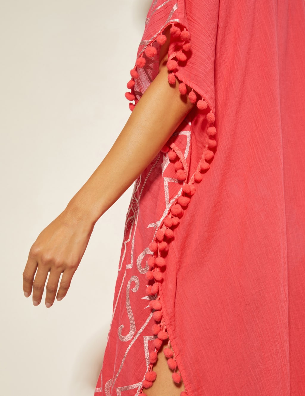 Pure Cotton Tassel Beach Cover Up Kaftan 3 of 4